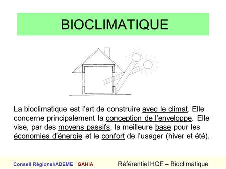 Référentiel HQE – Bioclimatique