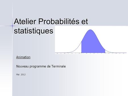 Atelier Probabilités et statistiques