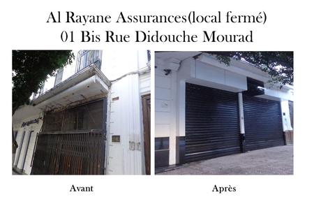 Al Rayane Assurances(local fermé) 01 Bis Rue Didouche Mourad