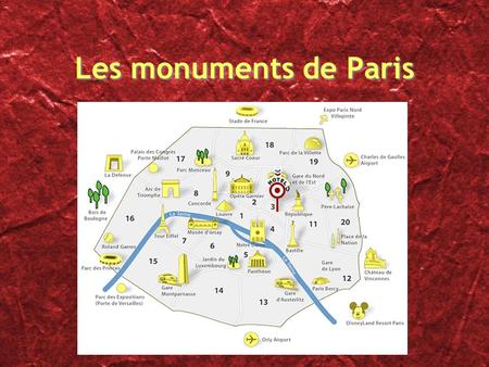 Les monuments de Paris.