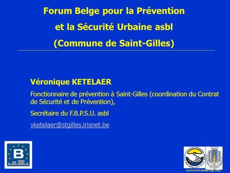 Forum Belge pour la Prévention et la Sécurité Urbaine asbl