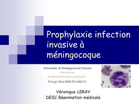 Prophylaxie infection invasive à méningocoque