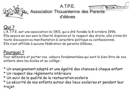 Association Thouaréenne des Parents d’élèves