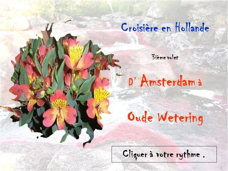 Croisière en Hollande 3ième volet D’ Amsterdam à Oude Wetering Cliquer à votre rythme.