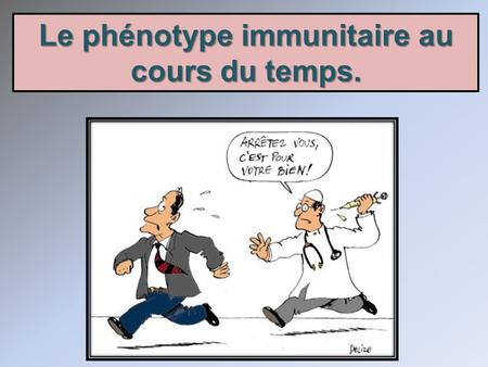Le phénotype immunitaire au cours du temps.