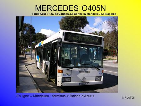 « Bus Azur » T.U. de Cannes, Le Cannet & Mandelieu-La-Napoule