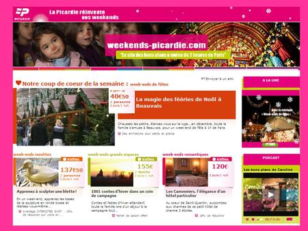www.weekends-picardie.com Analyse de l’audience – Décembre 2009 DécembreM - 1 Pages vues339 592 - 17% Visiteurs uniques52 756 - 7% Chiffres clés du mois.