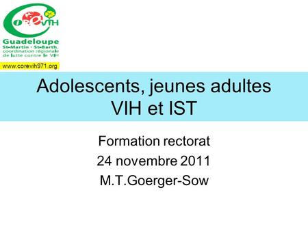 Adolescents, jeunes adultes VIH et IST