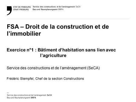 FSA – Droit de la construction et de l’immobilier