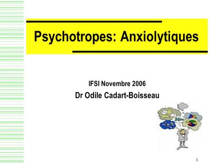 Psychotropes: Anxiolytiques