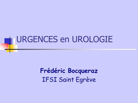 Frédéric Bocqueraz IFSI Saint Egrève