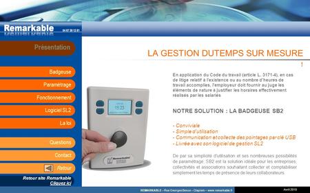 LA GESTION DUTEMPS SUR MESURE !