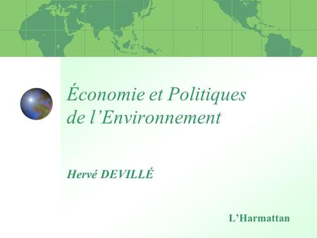 Économie et Politiques de l’Environnement