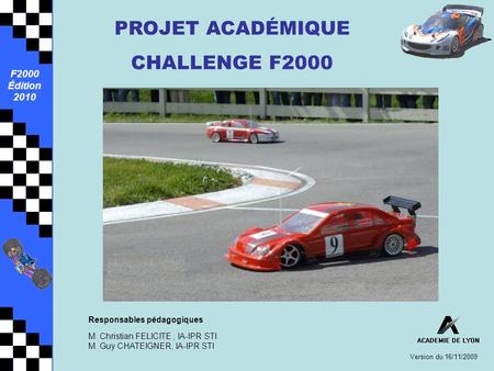 PROJET ACADÉMIQUE CHALLENGE F2000