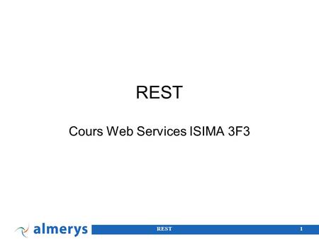 Cours Web Services ISIMA 3F3