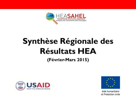 Synthèse Régionale des Résultats HEA
