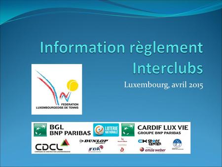 Information règlement Interclubs