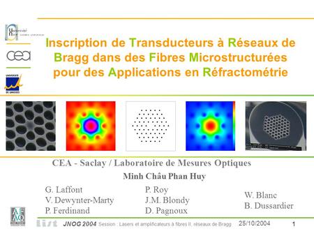 CEA - Saclay / Laboratoire de Mesures Optiques