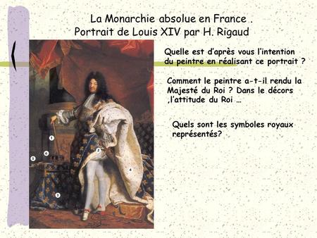 La Monarchie absolue en France .