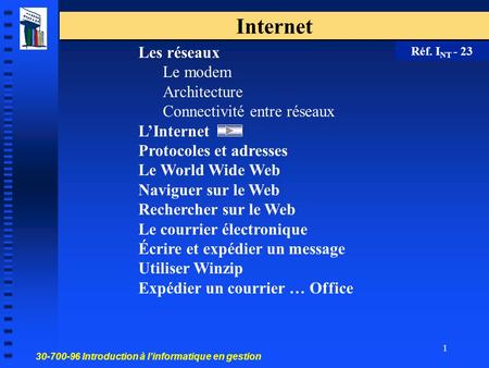 Internet Les réseaux Le modem Architecture