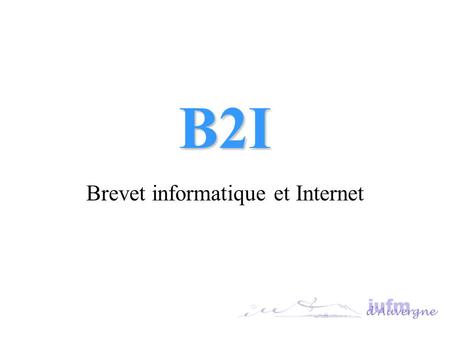 B2I Brevet informatique et Internet. 2 Les enjeux du BI2 Une simple attestation de compétences Un processus répondant à une question d’équité entre tous.