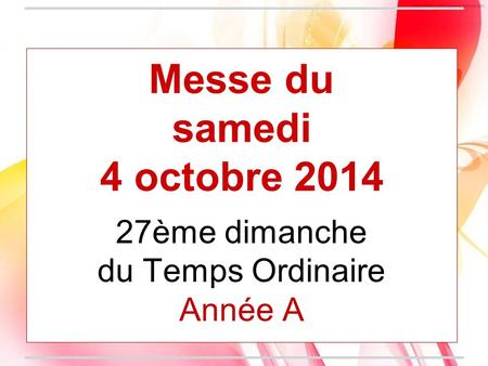 1ère lecture (Is 5, 1-7) Monition - Dieu à installé Israël dans la terre promise. Il attend d’elle le droit et la justice et ne reçoit que l’iniquité.