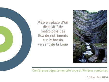 Mise en place d’un dispositif de métrologie des flux de nutriments sur le bassin versant de la Loue Conférence départementale Loue et Rivières comtoises.