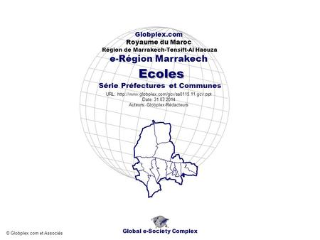 Ecoles e-Région Marrakech Série Préfectures et Communes Globplex.com