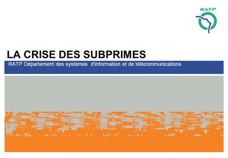 RATP Département des systèmes d’information et de télécommunications