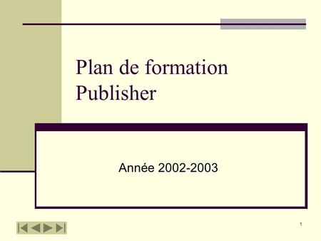 Plan de formation Publisher