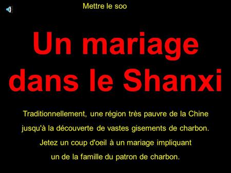 Un mariage dans le Shanxi