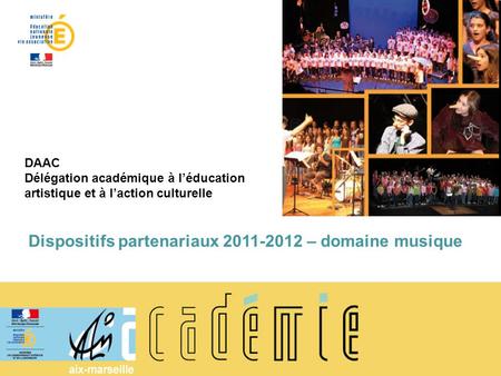 Dispositifs partenariaux – domaine musique