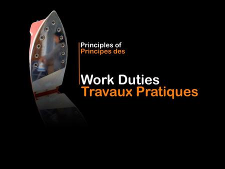 Work Duties Principles of Travaux Pratiques Principes des.