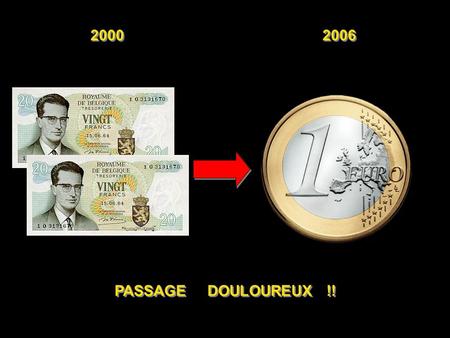 2000 2006 PASSAGE DOULOUREUX !!. 20002006 Écart 18 francs ( 0,46 euro) 0,85 euro + 85% BAGUETTE.