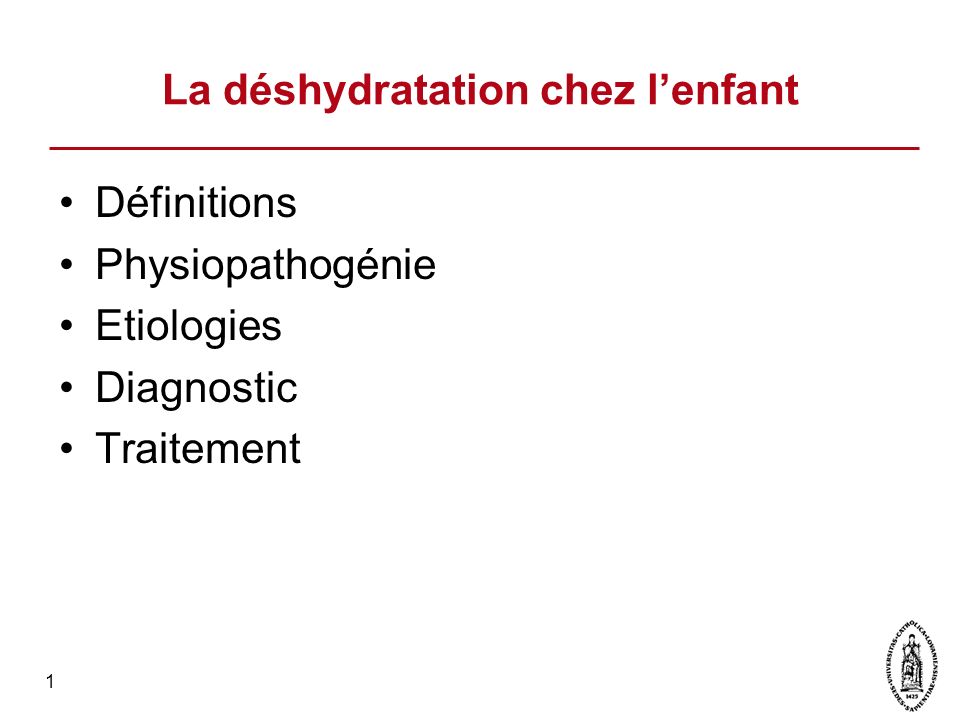 La Deshydratation Chez L Enfant Ppt Video Online Telecharger