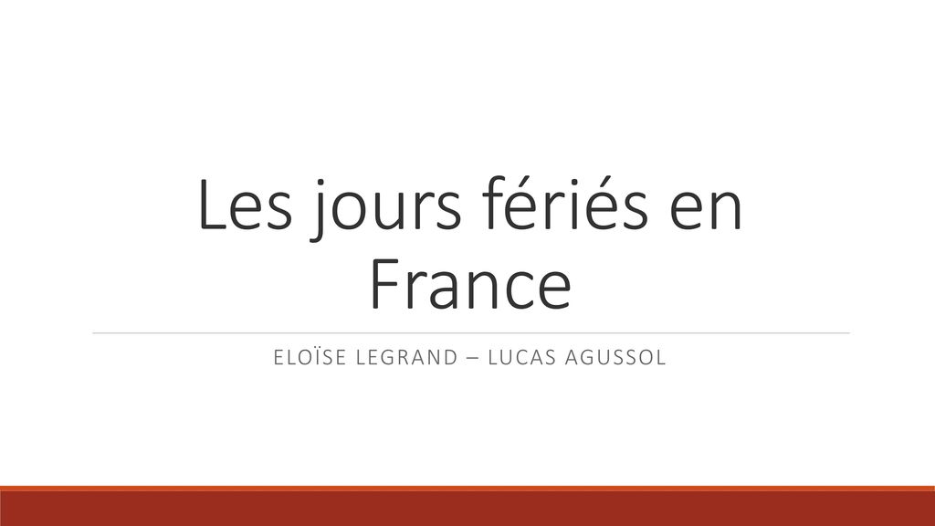 Les Jours Feries En France Ppt Telecharger