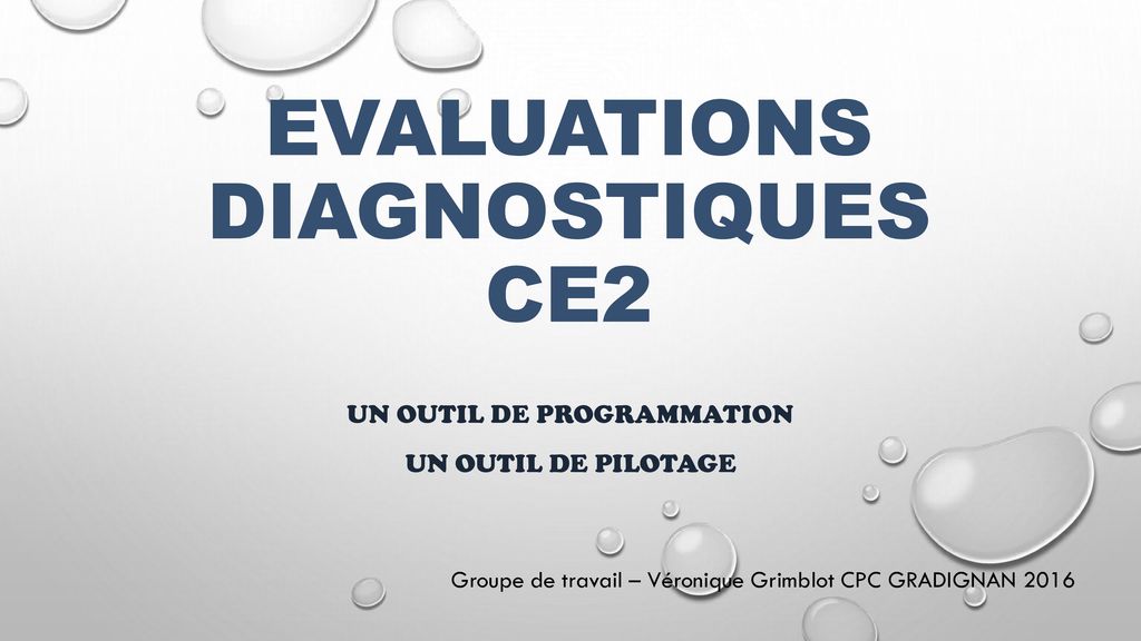 Evaluations Diagnostiques Ce2 Ppt Telecharger