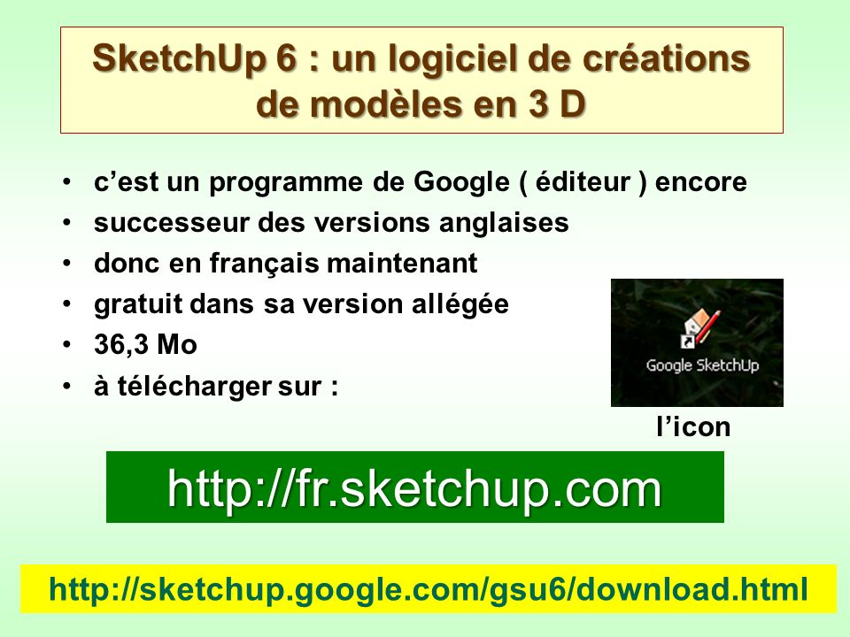 google sketchup 6 gratuit