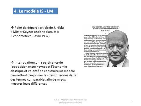 Ch. 2 - Macroeco de Keynes et ses prolongements - diapo2