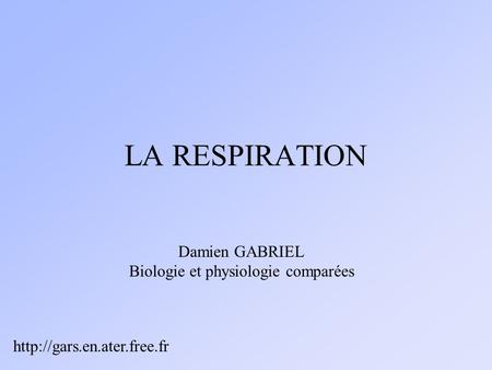 Biologie et physiologie comparées