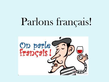Parlons français!.