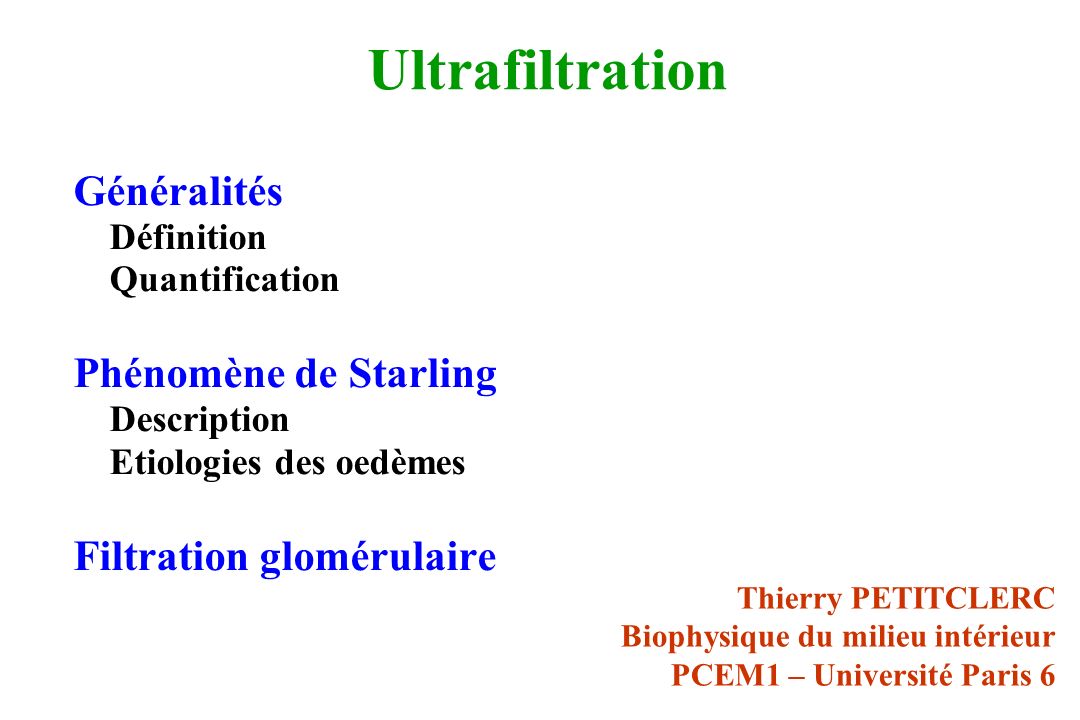 Ultrafiltration : définition et explications