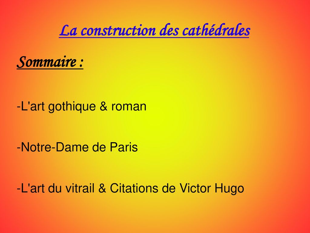 La Construction Des Cathedrales Ppt Telecharger