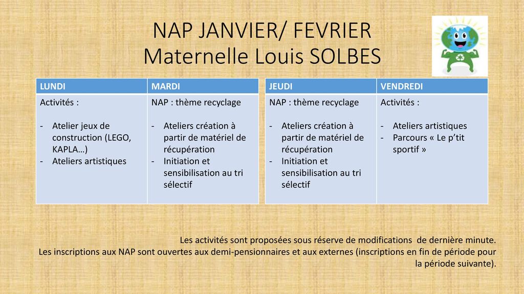 Nap Janvier Fevrier Maternelle Louis Solbes Ppt Telecharger