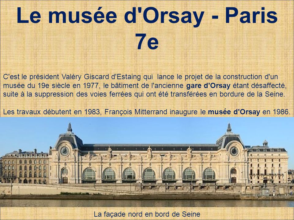 Le musée d'Orsay - Paris 7e - ppt video online télécharger