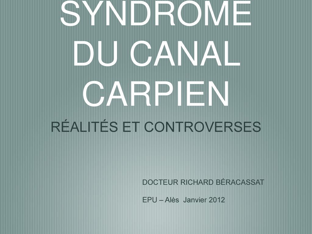 Symptome canal carpien - Douleurs nocturnes et fourmillements de la main l  Pr Eric Roulot