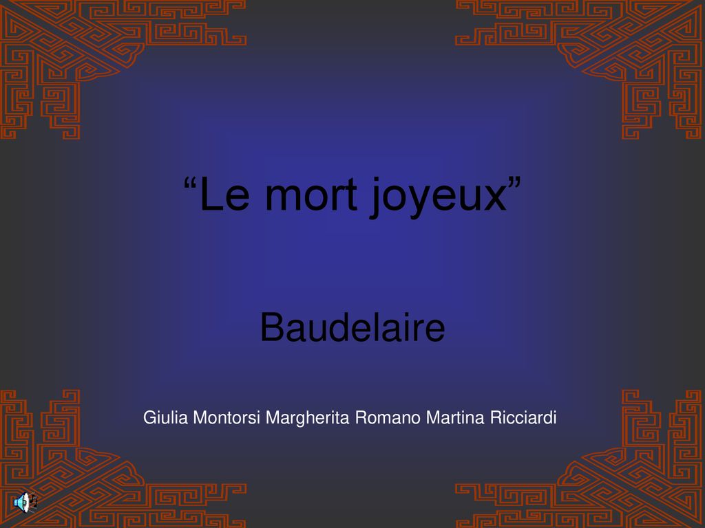 Le Mort Joyeux Baudelaire Ppt Telecharger