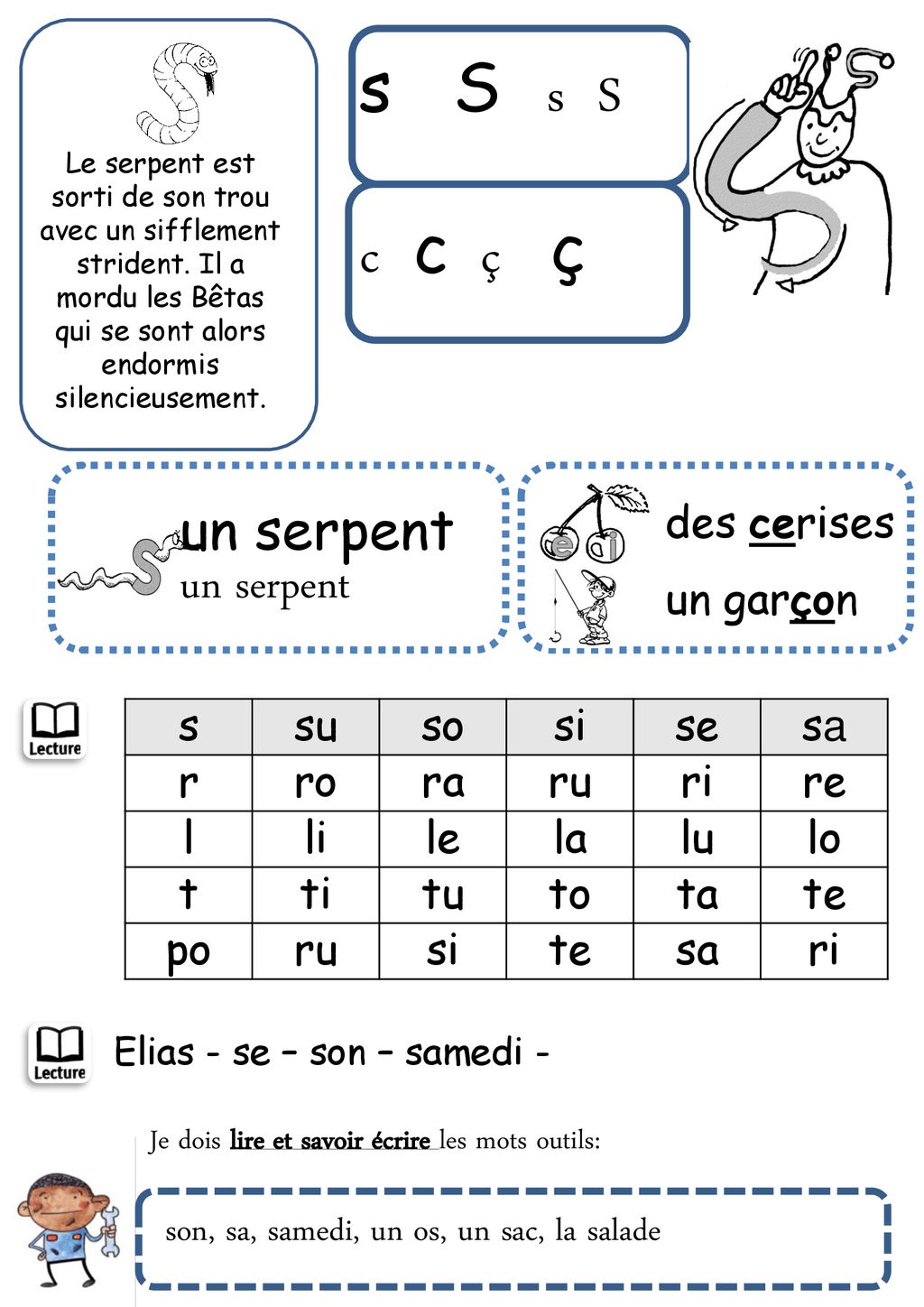 S S S S C C C C Un Serpent Des Cerises Un Garcon S Su So Si Se Sa R Ro Ppt Telecharger