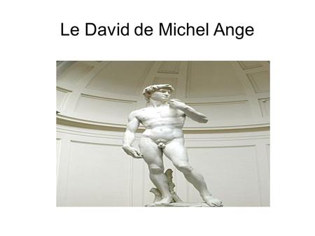 Le David de Michel Ange.