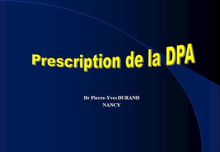 Dr Pierre-Yves DURAND NANCY